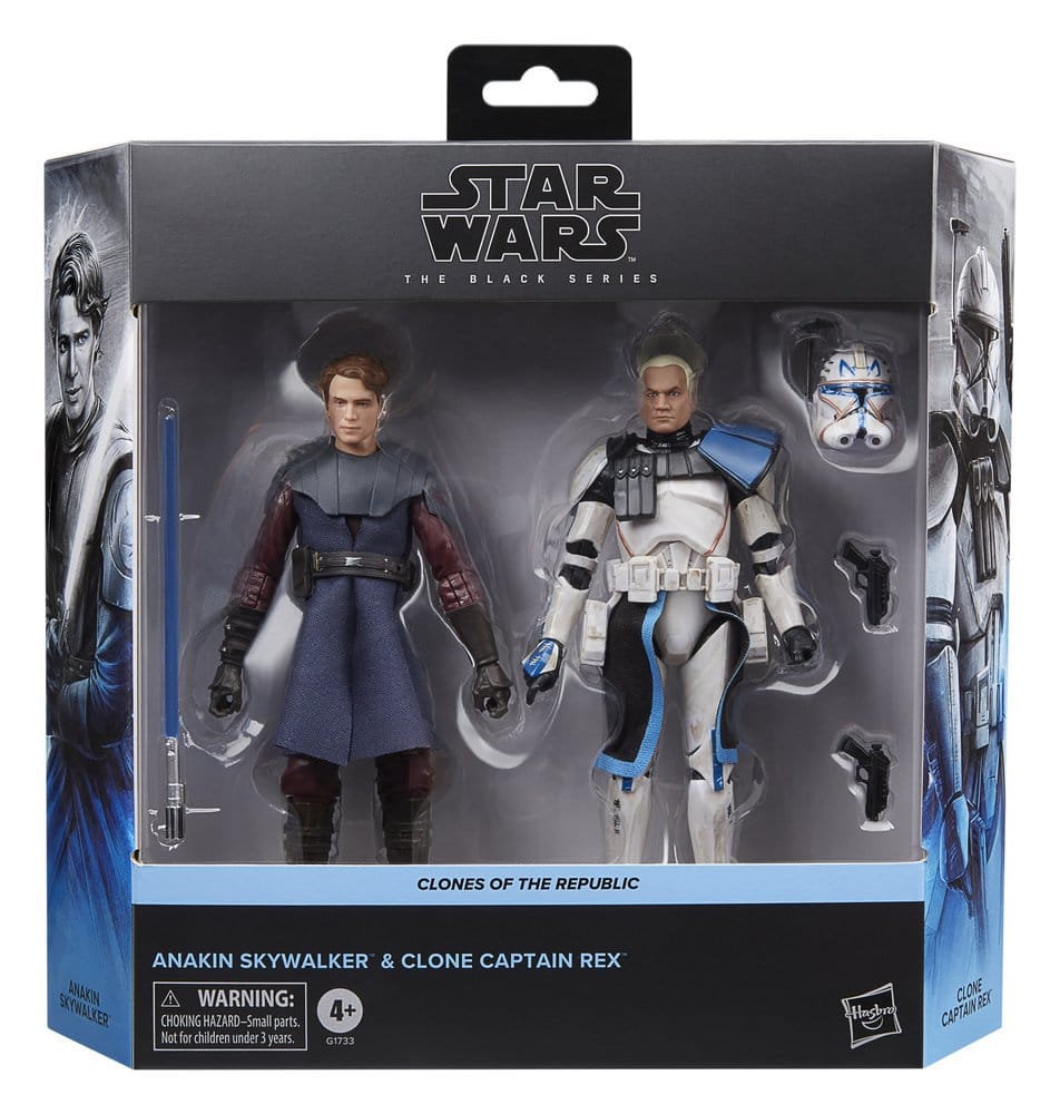 Pack de 2 figuras Star Wars Black Series Anakin Skywalker & Clone Captain Rex 15 cm