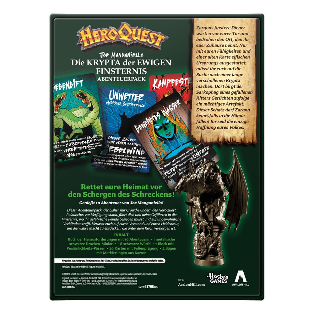 HeroQuest Expansão do Jogo de Tabuleiro Die Krypta der ewigen Finsternis Pack de Missão *Edição Alemã*