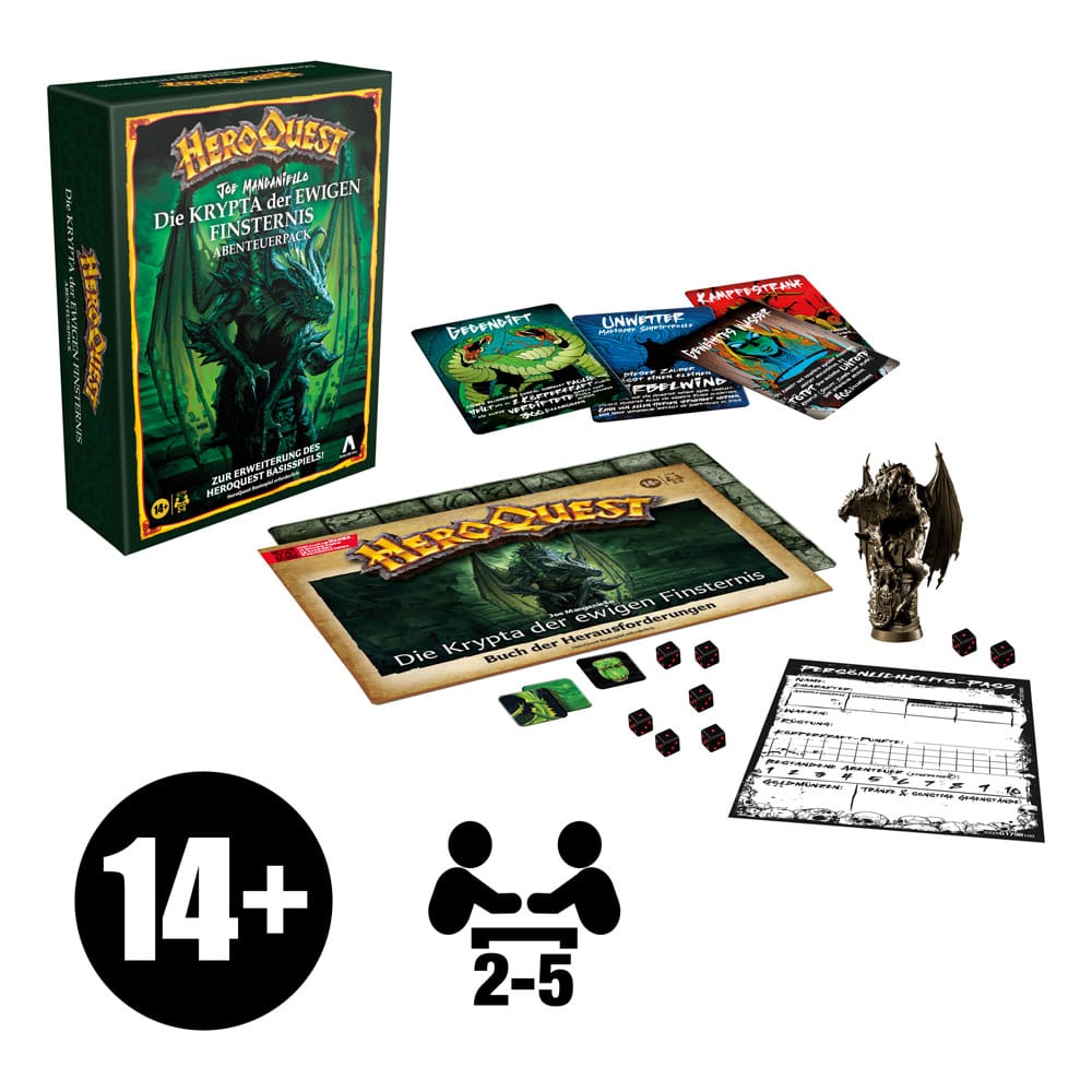 HeroQuest Expansão do Jogo de Tabuleiro Die Krypta der ewigen Finsternis Pack de Missão *Edição Alemã*