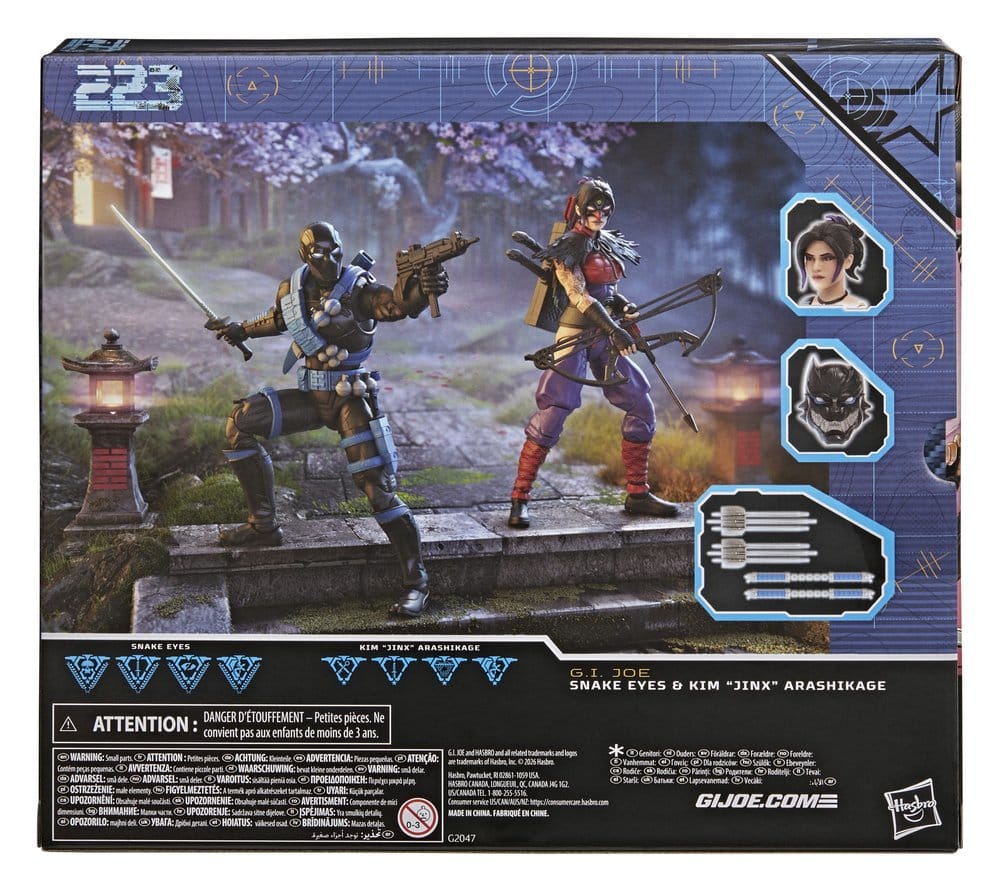 G.I. Joe Classified Series Pack de 2 Figuras Snake Eyes & Kim "Jinx" Arashikage 15 cm