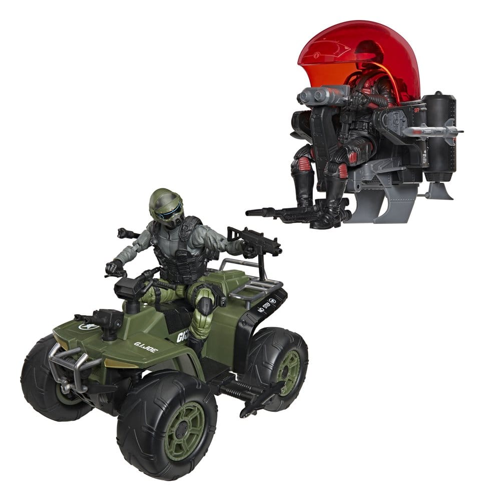 G.I. Joe Classified Series Set de Figuras y Vehículos Snake Eyes & Varmint ATV vs. Stealth Viper & Cobra Stealth Flight Pod (Trubble Bubble) 15 cm Frikytopia
