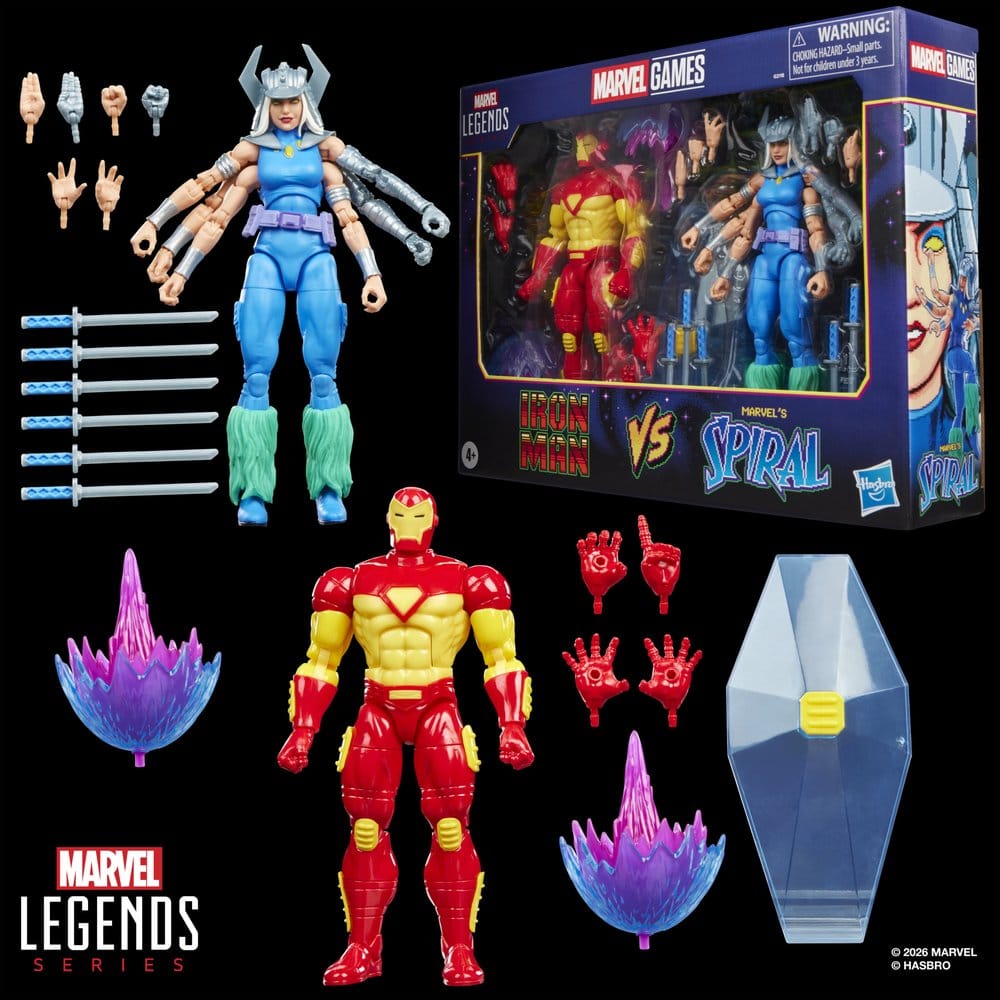 Marvel Games Marvel Legends Pack de 2 Figuras Iron Man & Marvel's Spiral 15 cm