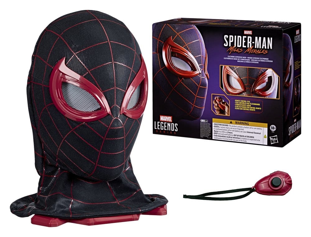 Spider-Man: Miles Morales Marvel Legends Máscara Eletrónica Expressiva