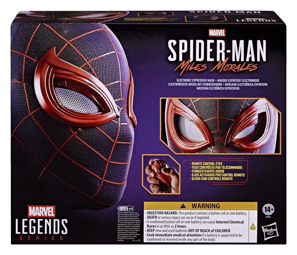 Spider-Man: Miles Morales Marvel Legends Máscara Eletrónica Expressiva