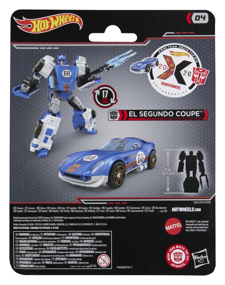 Transformers x Hot Wheels Collaborative Deluxe Class Figura El Segundo Coupe 13 cm