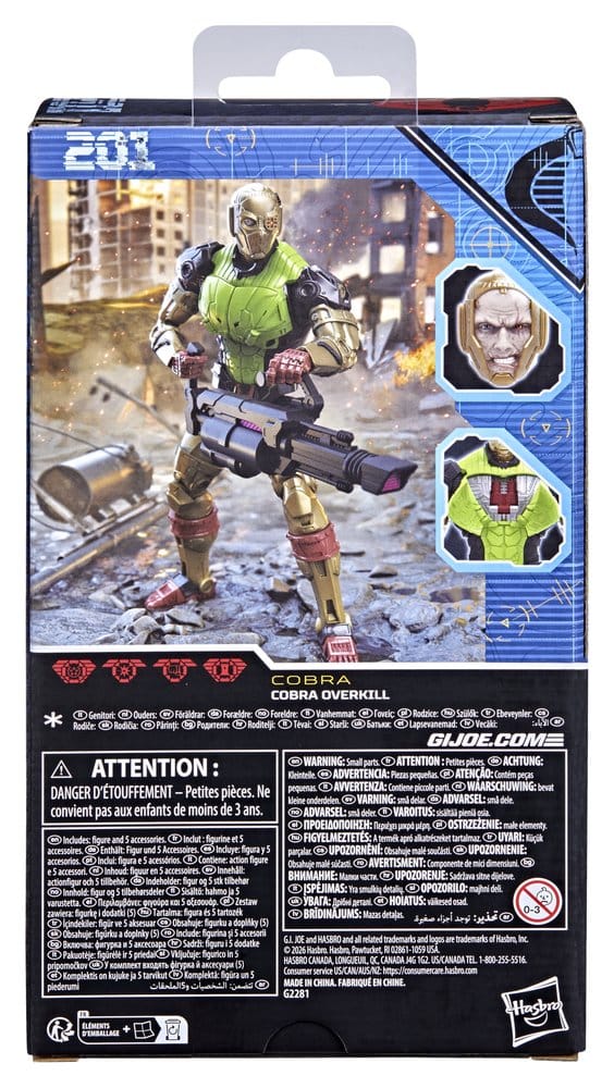 G.I. Joe Classified Series Figura #201 Cobra Overkill 15 cm