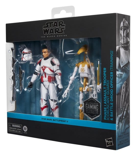 Star Wars: Battlefront II Black Series Pack de 2 Figuras Phase I Assault Trooper & Battle Droid Officer 15 cm