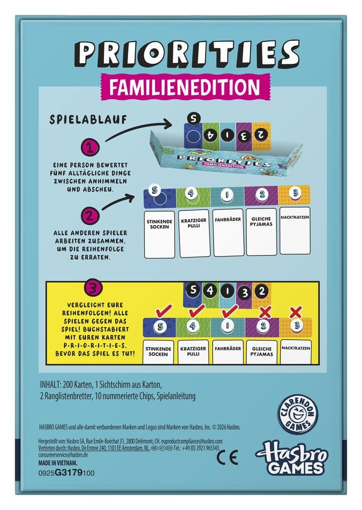 Priorities Jogo de cartas Family Edition *Edição Alemã*