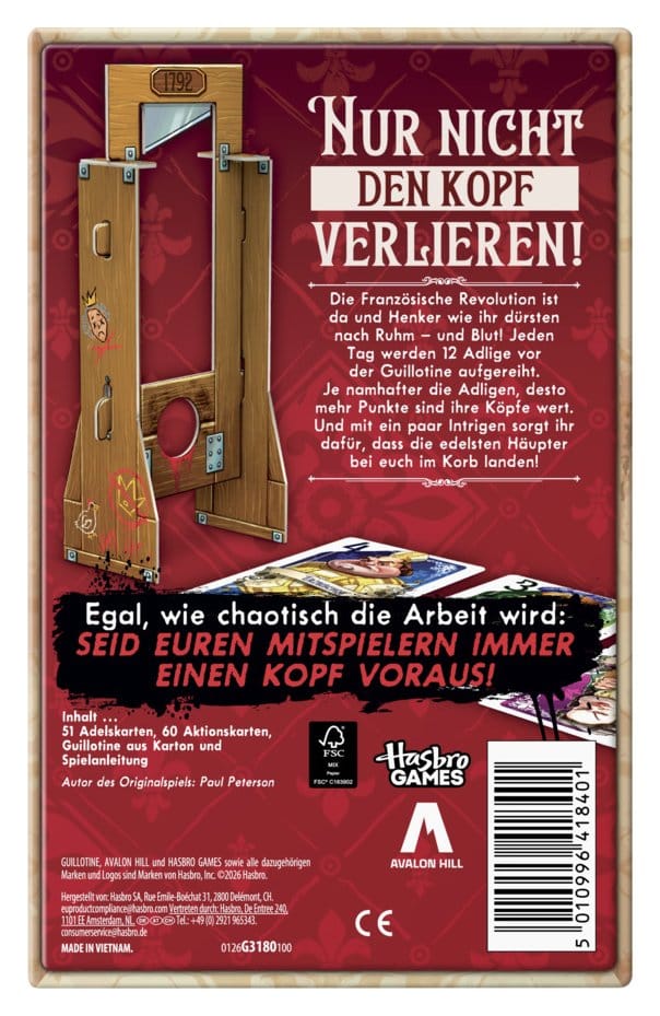 Guillotine Jogo de cartas *Edição Alemã*