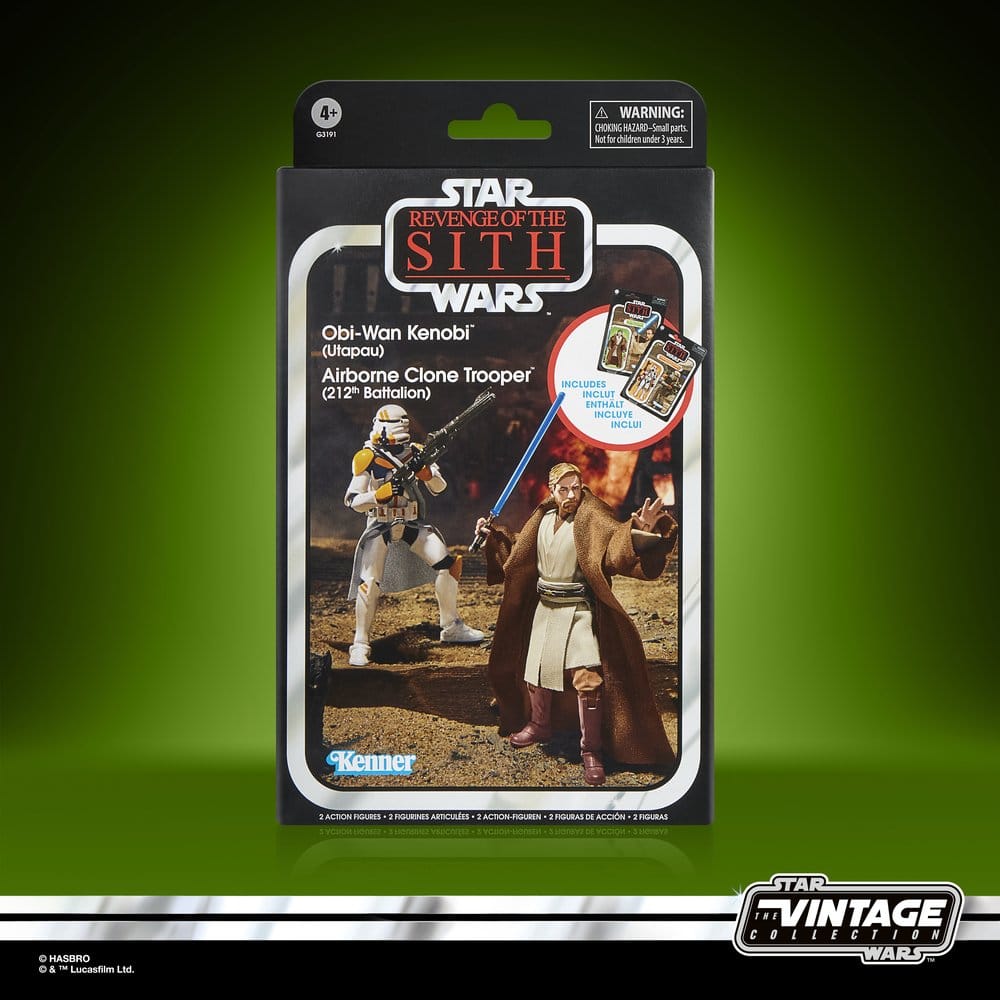 Star Wars Episode III Vintage Collection Pack de 2 figuras Obi-Wan Kenobi & Airborne Clone Trooper 10 cm