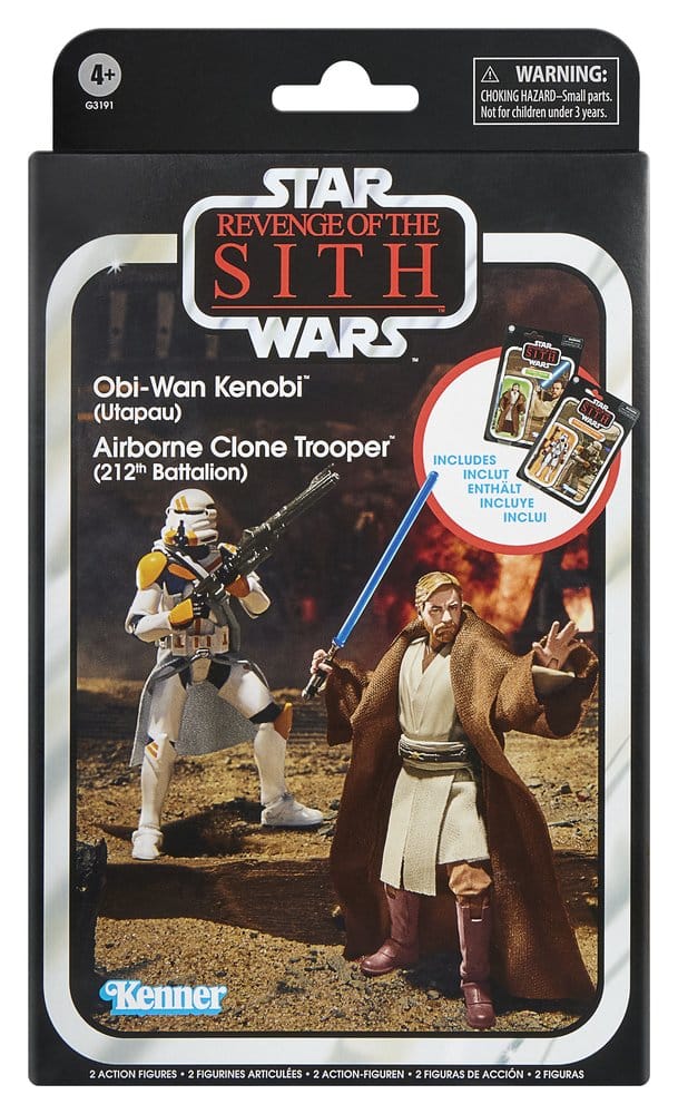 Star Wars Episode III Vintage Collection Pack de 2 figuras Obi-Wan Kenobi & Airborne Clone Trooper 10 cm