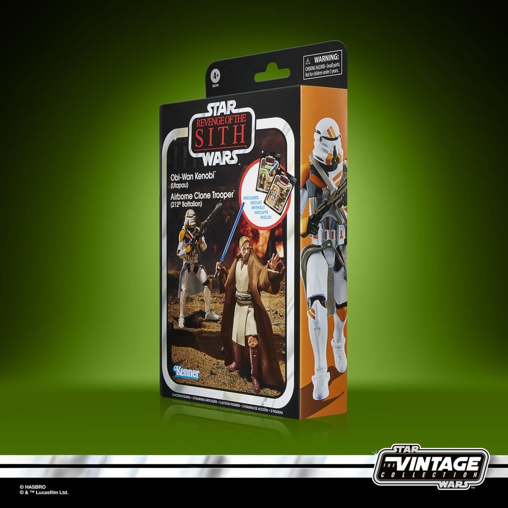 Star Wars Episode III Vintage Collection Pack de 2 figuras Obi-Wan Kenobi & Airborne Clone Trooper 10 cm