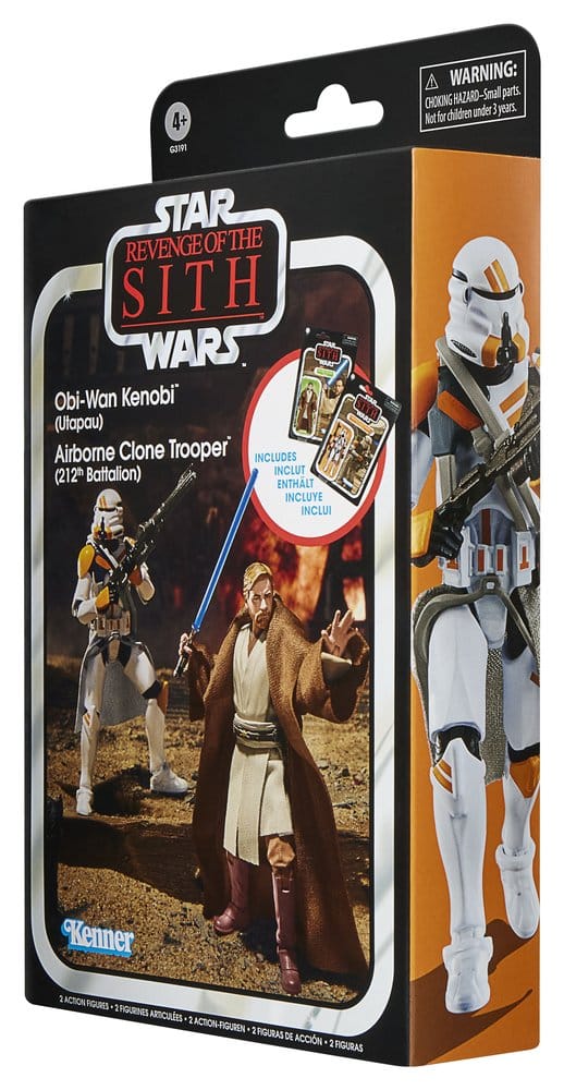 Star Wars Episode III Vintage Collection Pack de 2 figuras Obi-Wan Kenobi & Airborne Clone Trooper 10 cm