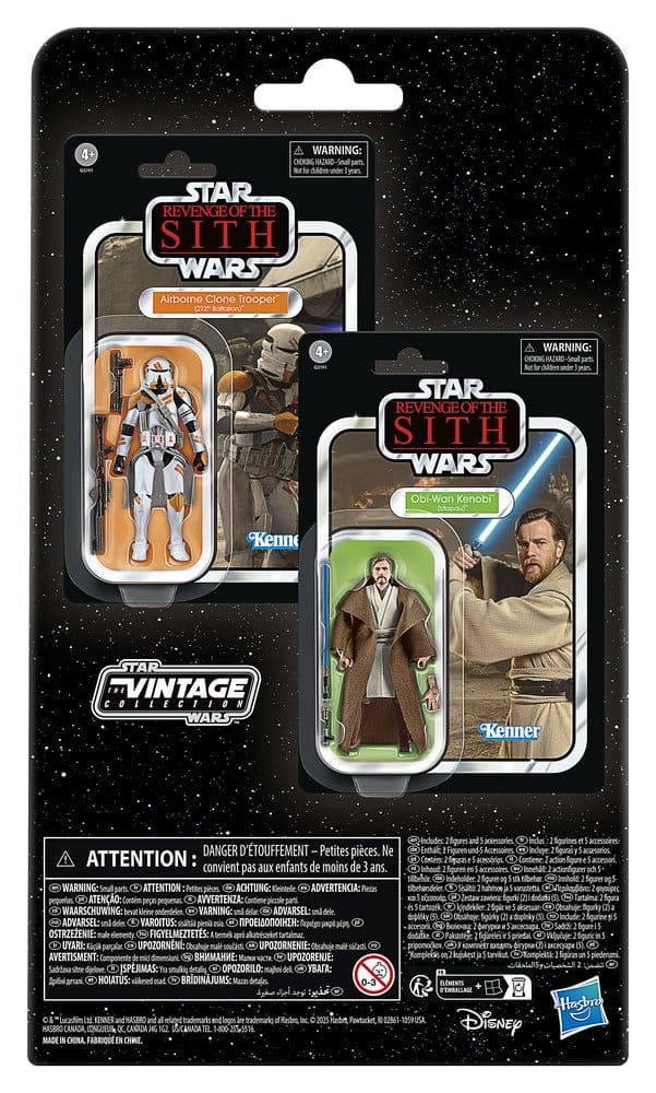 Star Wars Episode III Vintage Collection Pack de 2 figuras Obi-Wan Kenobi & Airborne Clone Trooper 10 cm