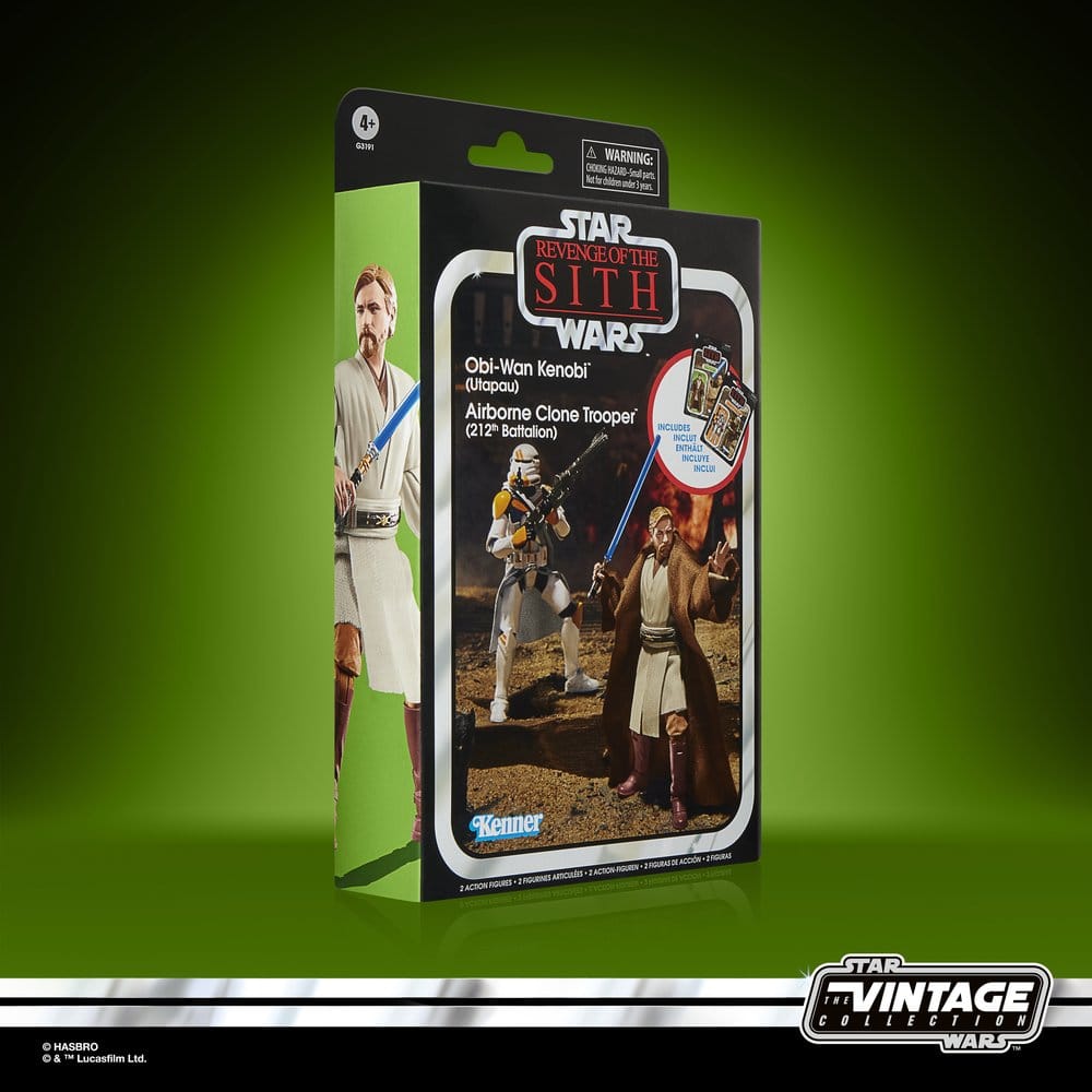 Star Wars Episode III Vintage Collection Pack de 2 figuras Obi-Wan Kenobi & Airborne Clone Trooper 10 cm