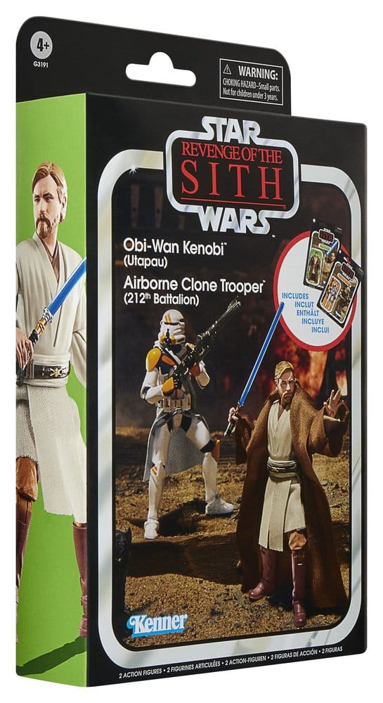 Star Wars Episode III Vintage Collection Pack de 2 figuras Obi-Wan Kenobi & Airborne Clone Trooper 10 cm