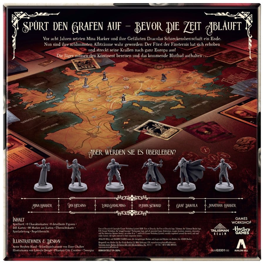 A Fúria de Drácula Jogo de tabuleiro 5.ª edição *Edição Alemã*