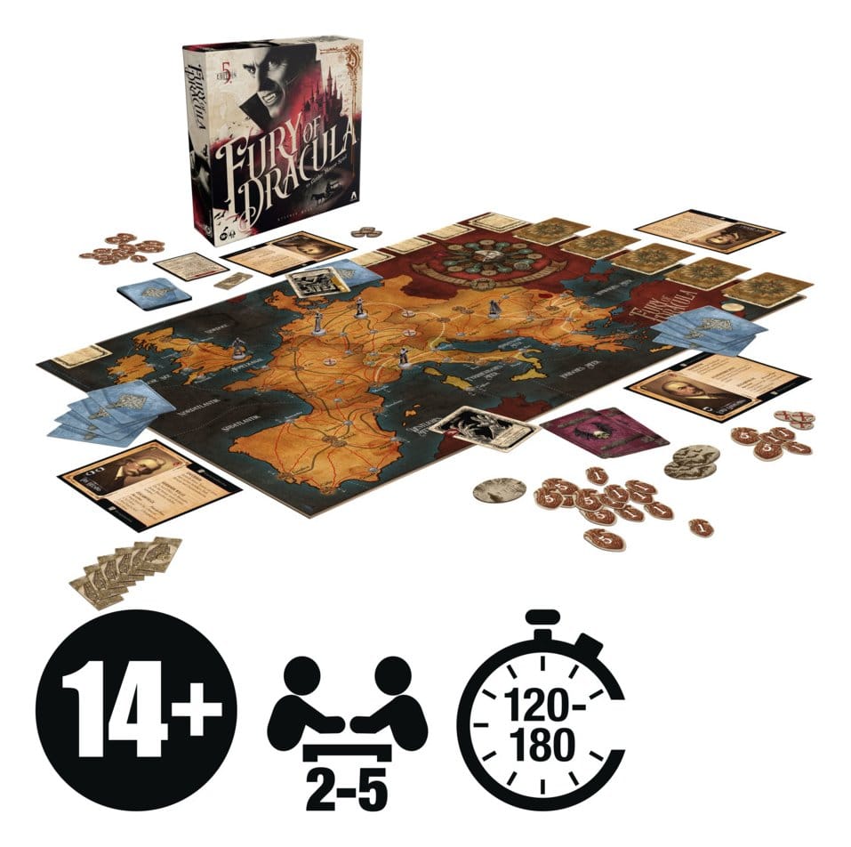 A Fúria de Drácula Jogo de tabuleiro 5.ª edição *Edição Alemã*