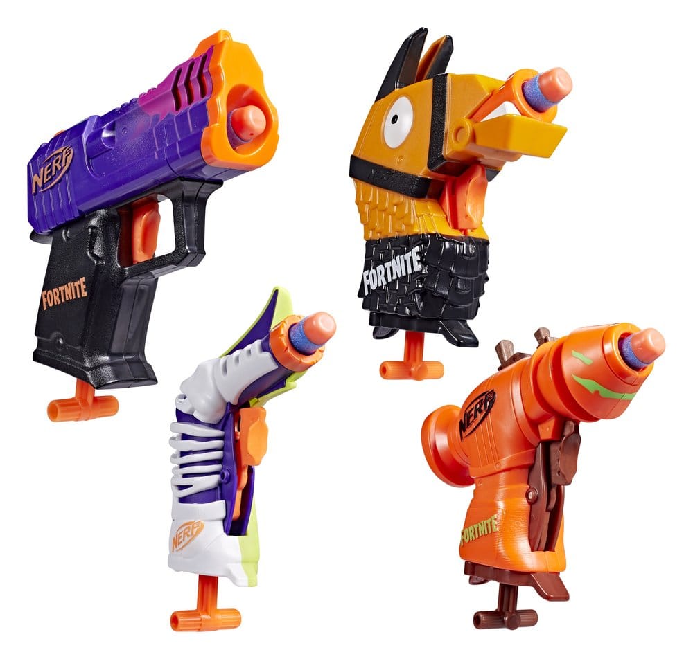 Fortnite NERF Pack de 4 Lançadores de Dardos Fortnitemares