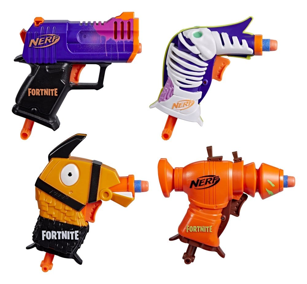 Fortnite NERF Pack de 4 Lançadores de Dardos Fortnitemares