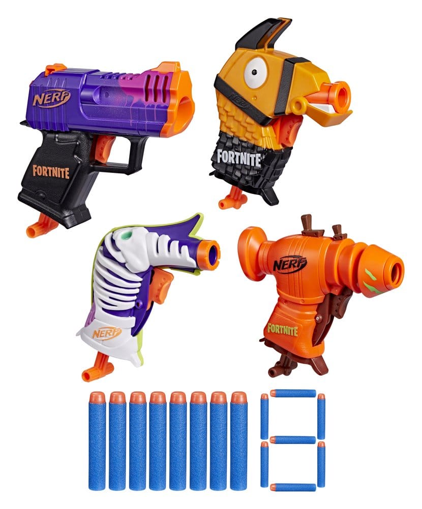 Fortnite NERF Pack de 4 Lançadores de Dardos Fortnitemares