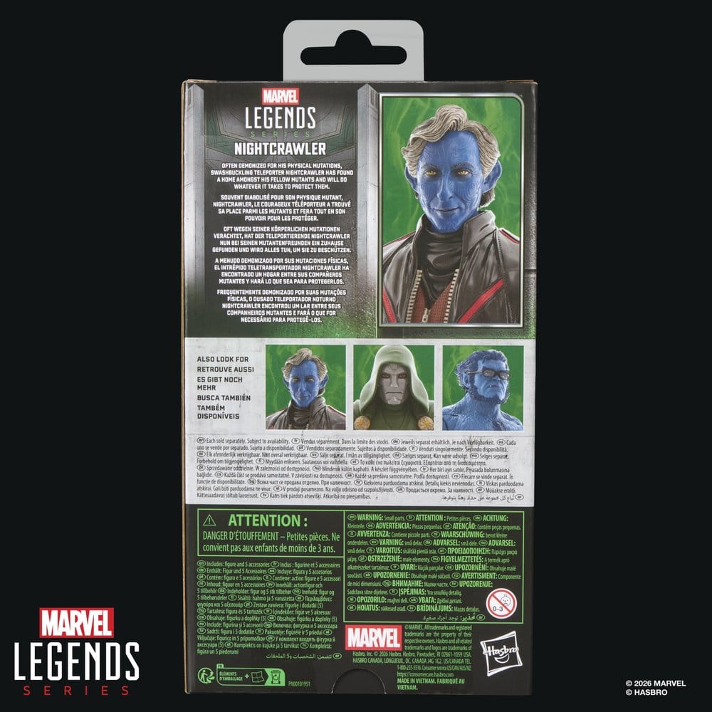Avengers: Doomsday Marvel Legends Figura Nightcrawler 15 cm