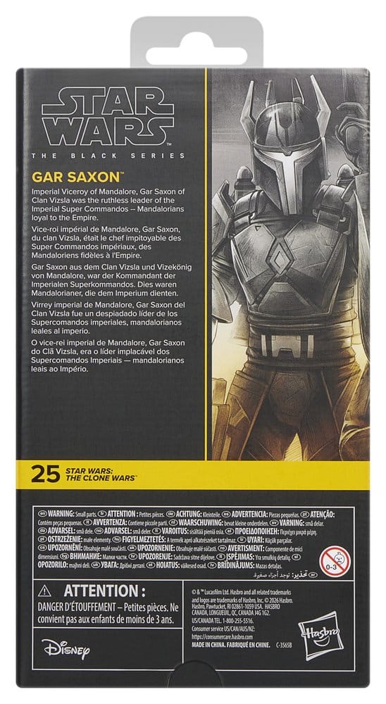 Star Wars: The Clone Wars Black Series Figura Gar Saxon 15 cm