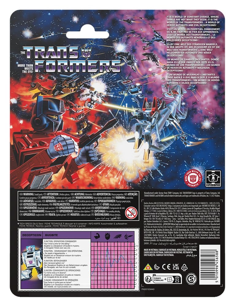 Transformers Retro G1 Figura Decepticon Bug Bite 10 cm