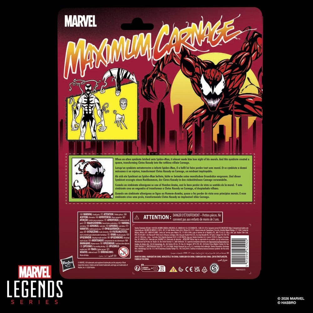 Maximum Carnage Marvel Legends Figura Carnage 15 cm