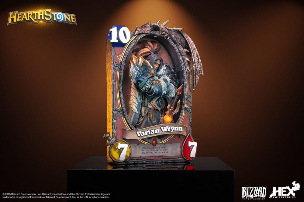 Hearthstone Estatua 3D Art Frame Varian Wrynn 31 cm