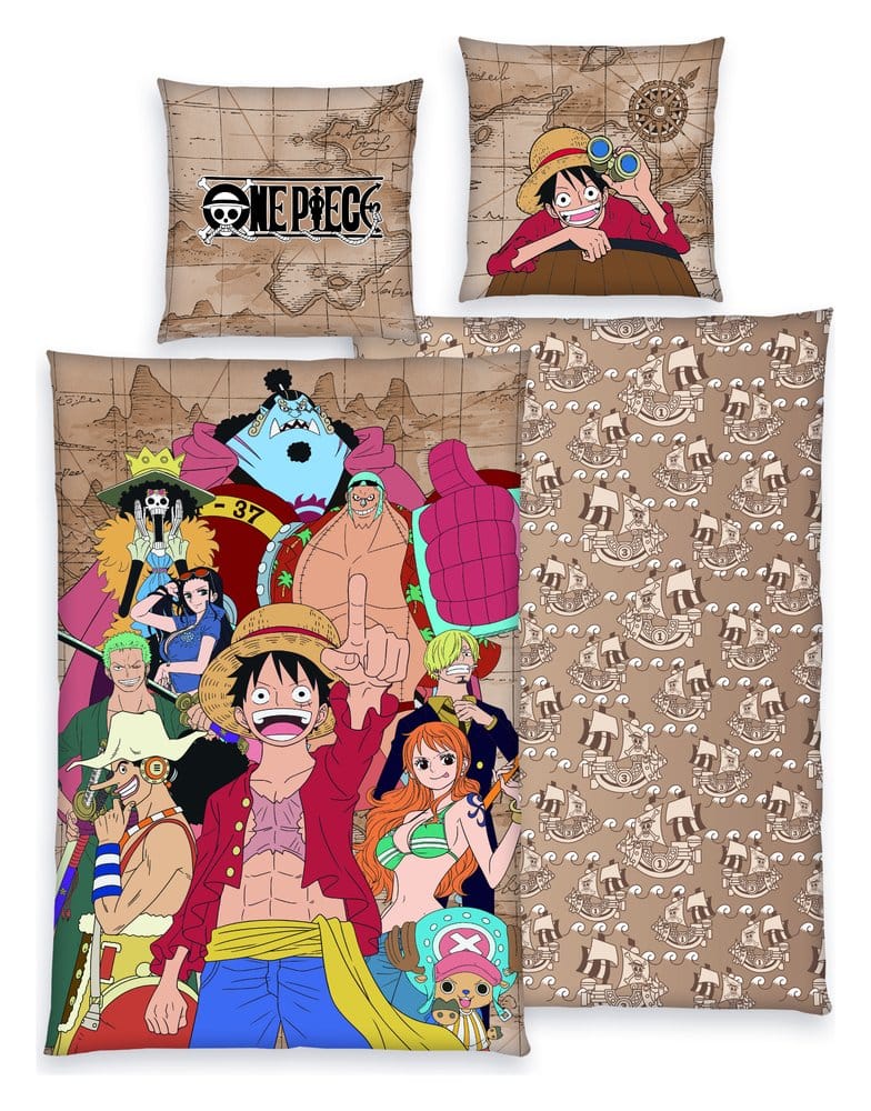 One Piece Ropa de cama One Piece Crew 135 x 200 cm Frikytopia