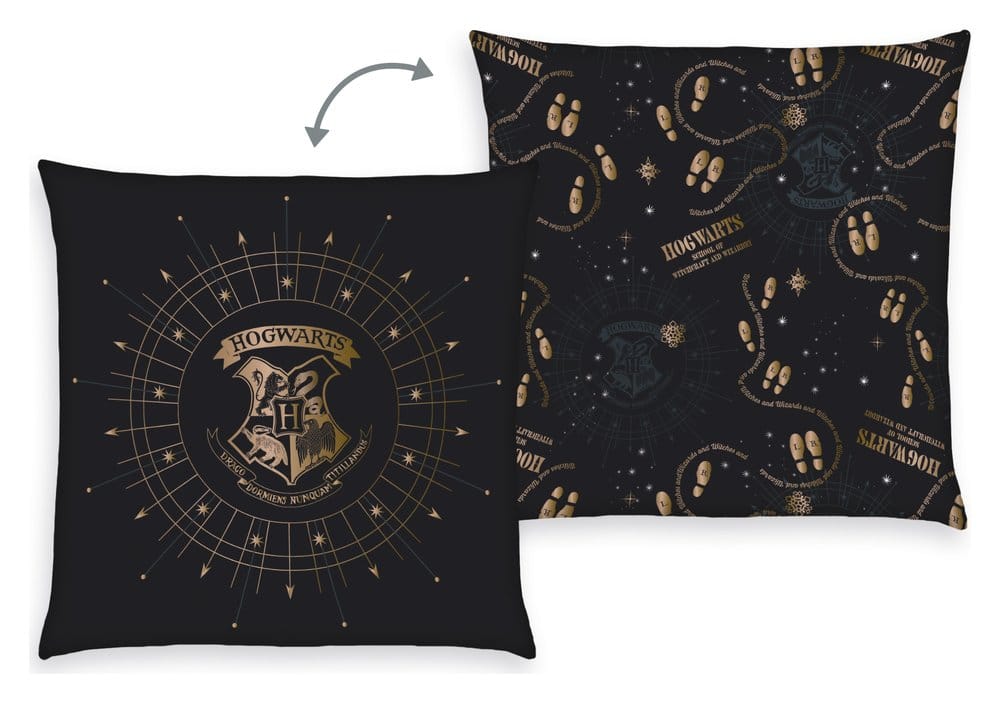 Harry Potter Almohada Hogwarts Crest & Marauder's Map 40 x 40 cm