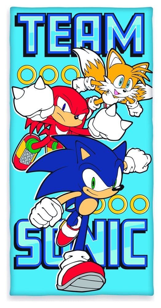 Sonic Toalla de playa Team Sonic 70 x 140 cm Frikytopia