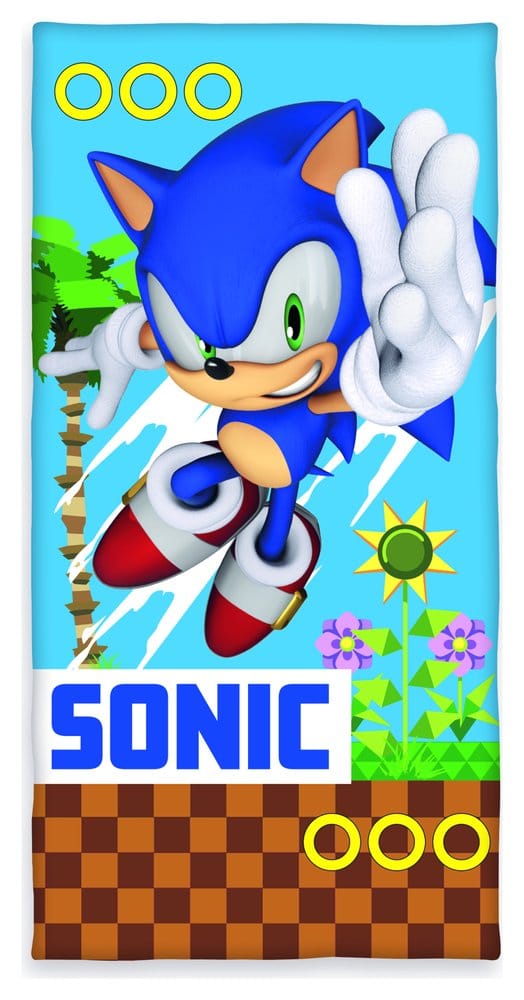 Sonic Toalla de playa Sonic 70 x 140 cm Frikytopia