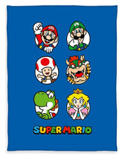 Super Mario Manta Polar azul 150 x 290 cm