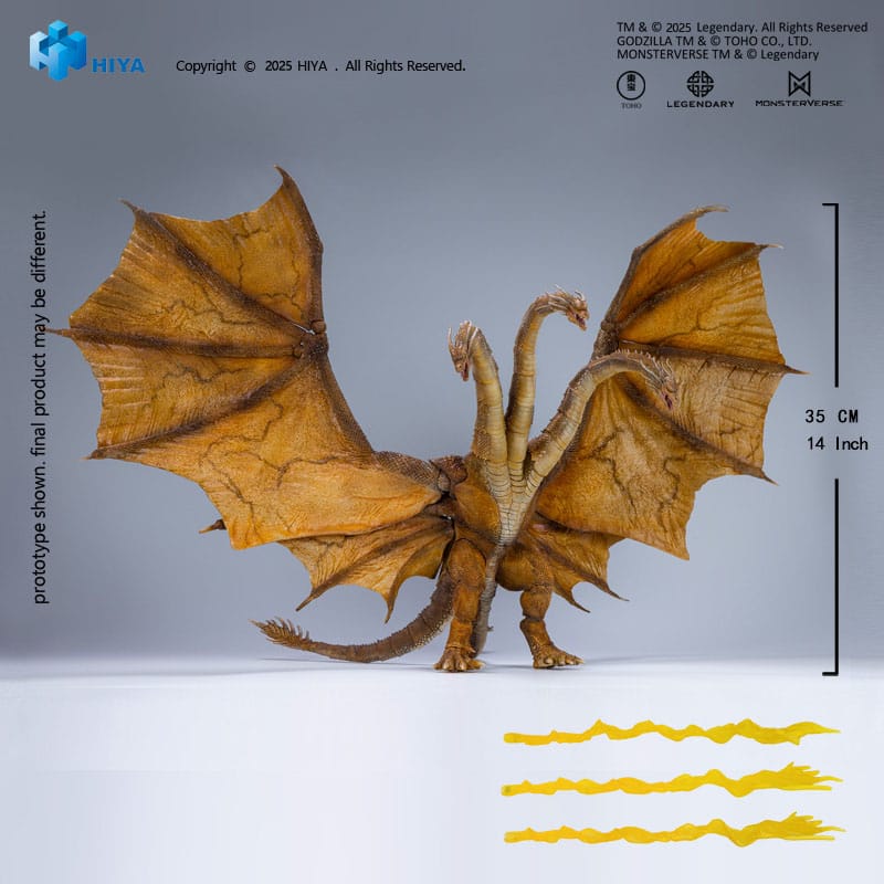 Godzilla: King of the Monsters 2019 Figura Exquisite Basic King Ghidorah 2.0 25 cm
