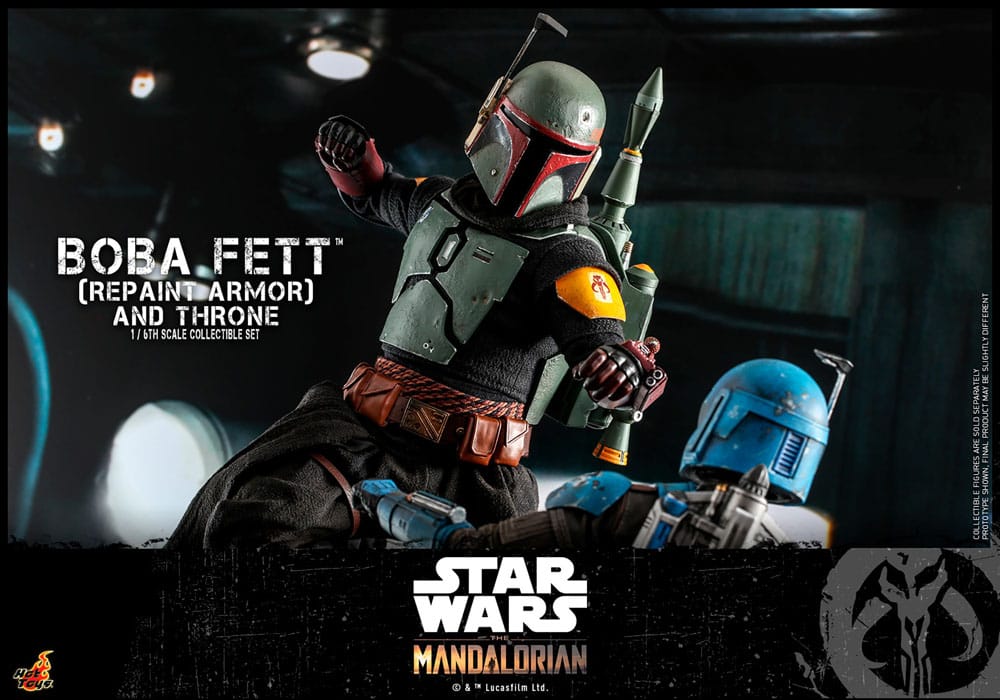 Star Wars: The Mandalorian Figura 1/6 Boba Fett Repaint Armor and Throne Special Edition 30 cm