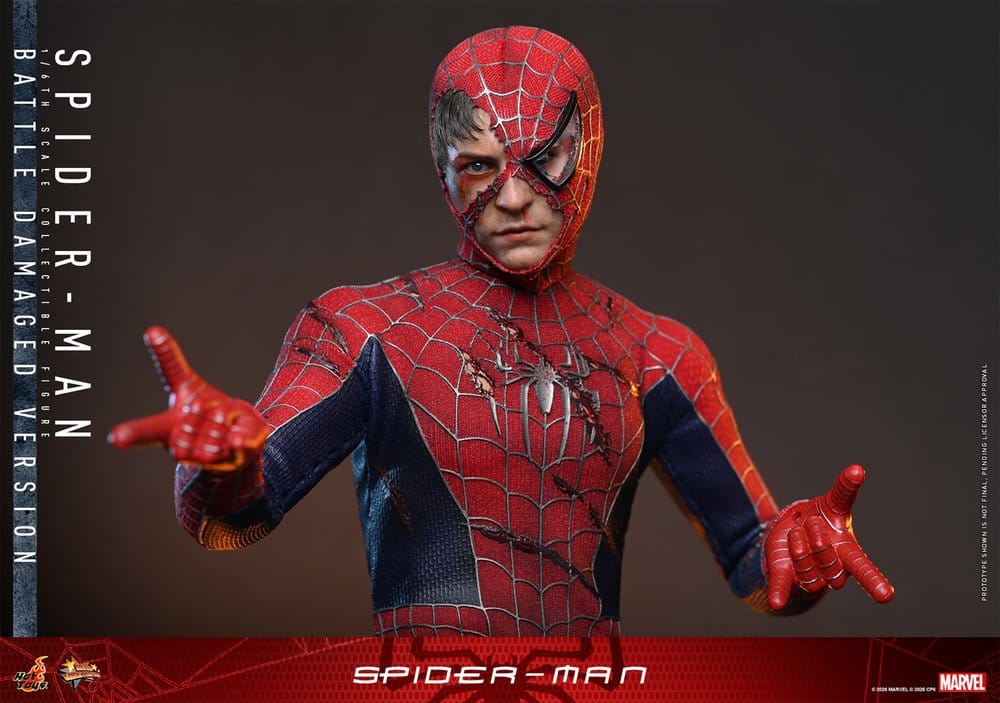 Spider-Man Figura Movie Masterpiece 1/6 Spider-Man (Battle Damaged Version) 30 cm