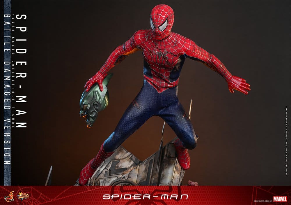 Spider-Man Figura Movie Masterpiece 1/6 Spider-Man (Battle Damaged Version) 30 cm
