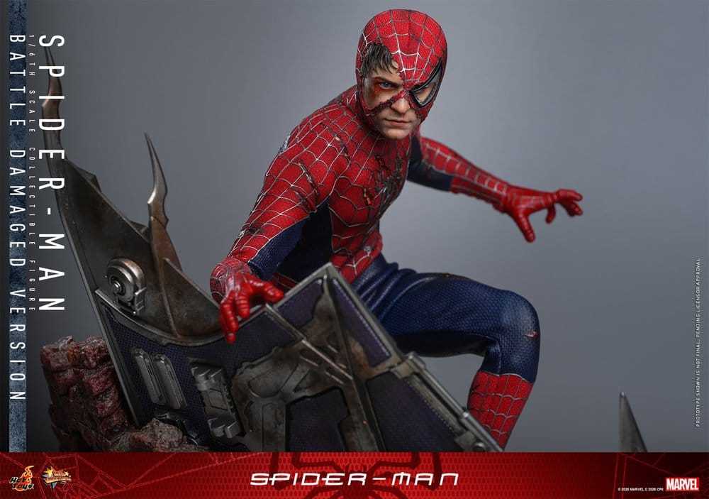 Spider-Man Figura Movie Masterpiece 1/6 Spider-Man (Battle Damaged Version) 30 cm