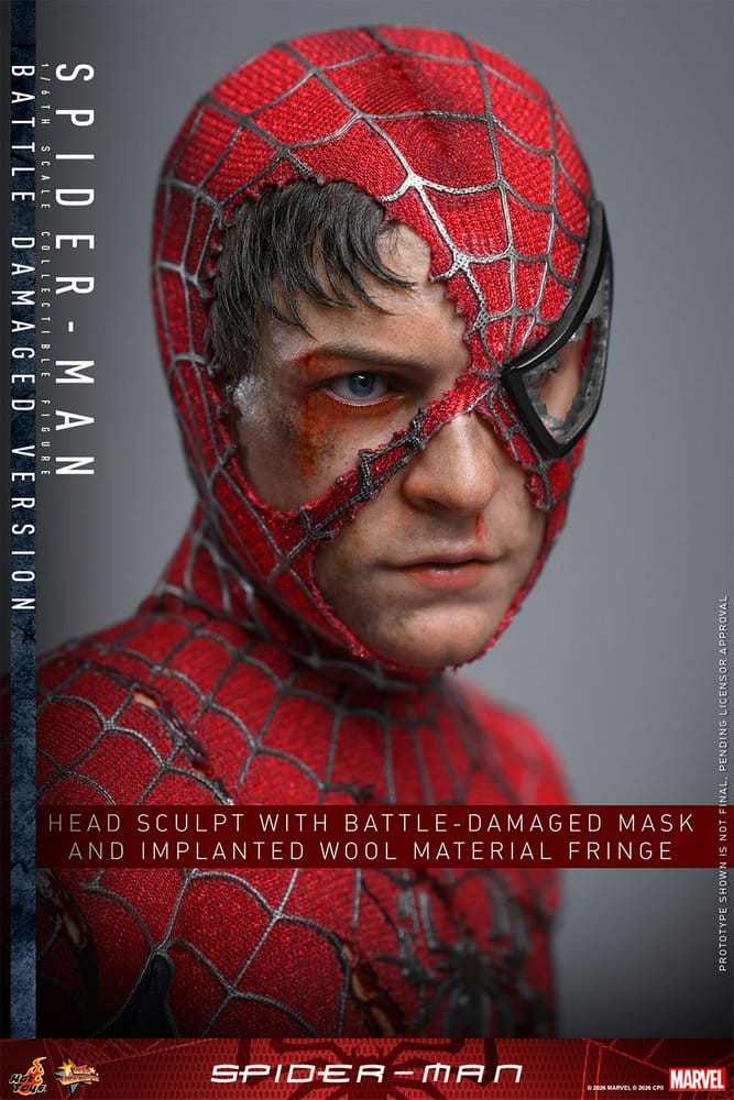Spider-Man Figura Movie Masterpiece 1/6 Spider-Man (Battle Damaged Version) 30 cm