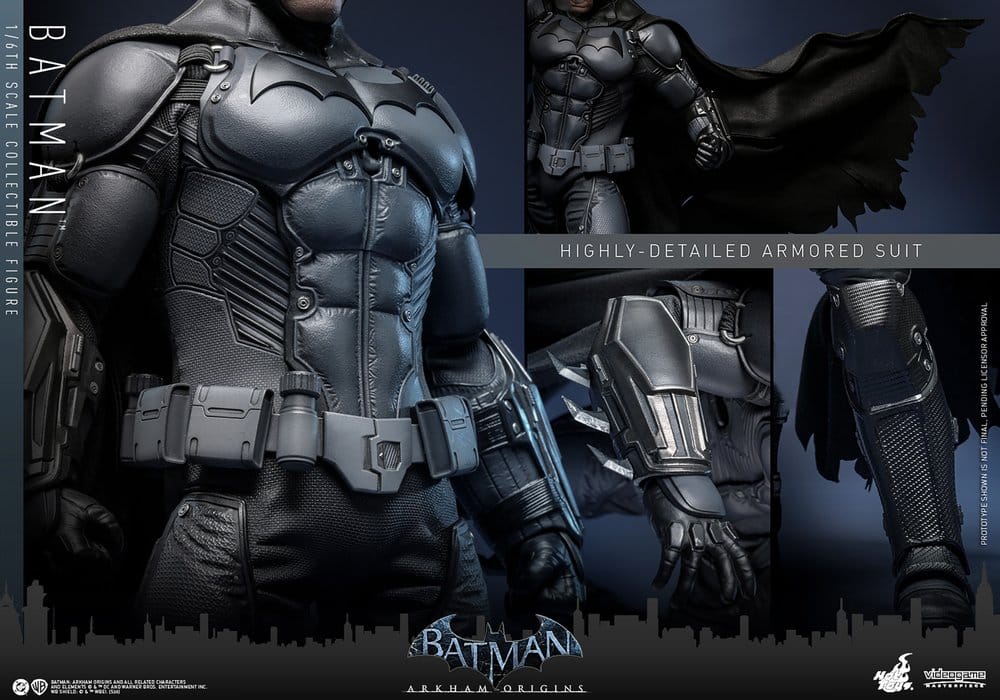 Batman Arkham Origins Figura Videogame Masterpiece 1/6 Batman 33 cm