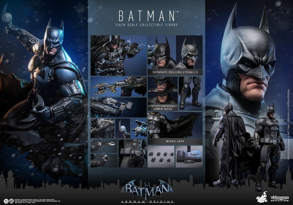Batman Arkham Origins Figura Videogame Masterpiece 1/6 Batman 33 cm