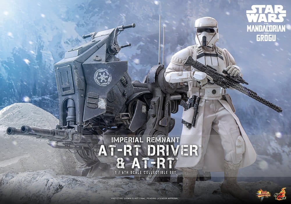 Star Wars: The Mandalorian & Grogu Movie Masterpiece Set de Figuras 1/6 Imperial Remnant AT-RT Driver & AT-RT 60 cm