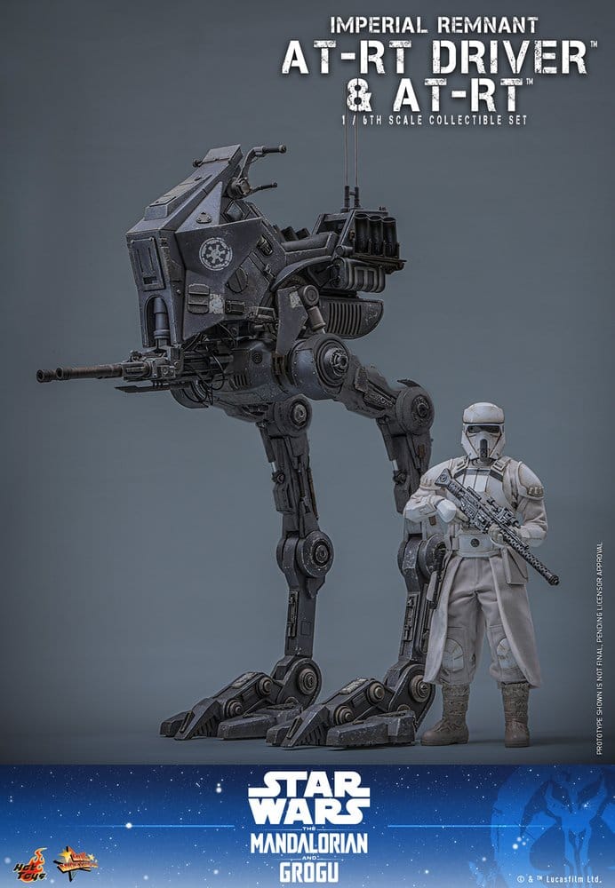 Star Wars: The Mandalorian & Grogu Movie Masterpiece Set de Figuras 1/6 Imperial Remnant AT-RT Driver & AT-RT 60 cm