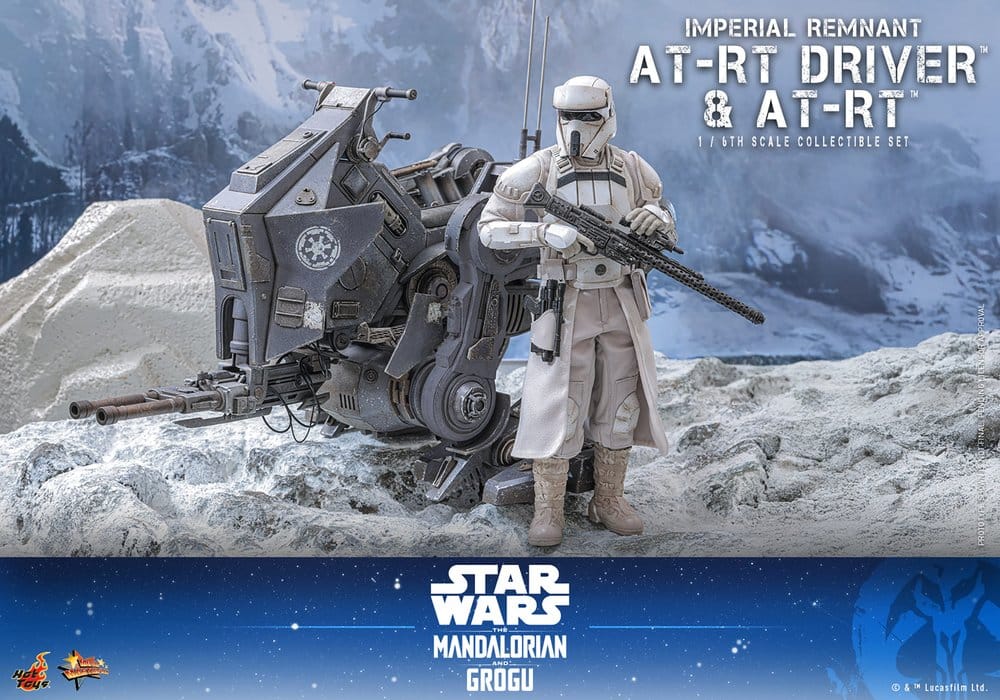 Star Wars: The Mandalorian & Grogu Movie Masterpiece Set de Figuras 1/6 Imperial Remnant AT-RT Driver & AT-RT 60 cm