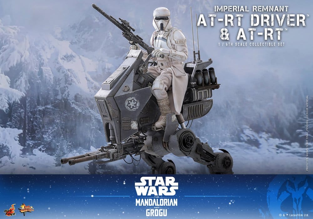 Star Wars: The Mandalorian & Grogu Movie Masterpiece Set de Figuras 1/6 Imperial Remnant AT-RT Driver & AT-RT 60 cm