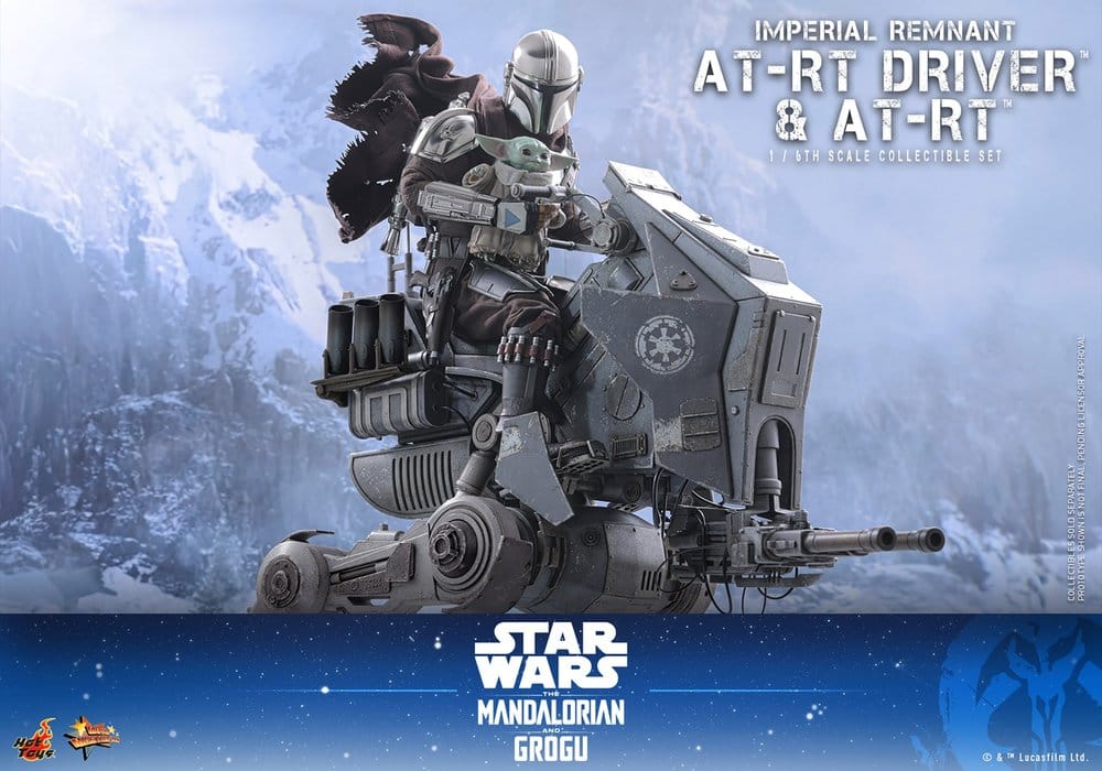 Star Wars: The Mandalorian & Grogu Movie Masterpiece Set de Figuras 1/6 Imperial Remnant AT-RT Driver & AT-RT 60 cm