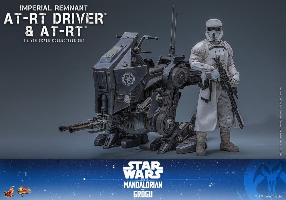 Star Wars: The Mandalorian & Grogu Movie Masterpiece Set de Figuras 1/6 Imperial Remnant AT-RT Driver & AT-RT 60 cm