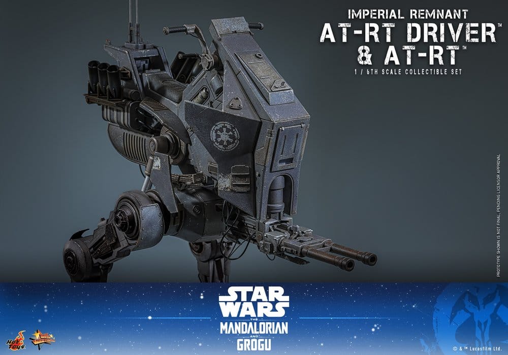 Star Wars: The Mandalorian & Grogu Movie Masterpiece Set de Figuras 1/6 Imperial Remnant AT-RT Driver & AT-RT 60 cm